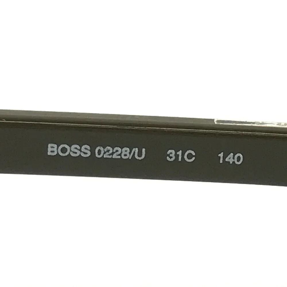 HUGO BOSS Eyeglasses Frames 0228/U 31C Gray Green Rectangular Half Rim 52-19-140